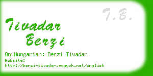 tivadar berzi business card